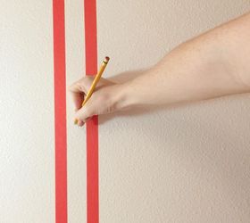 diy wallpaper hack using washi tape rental friendly , wall decor