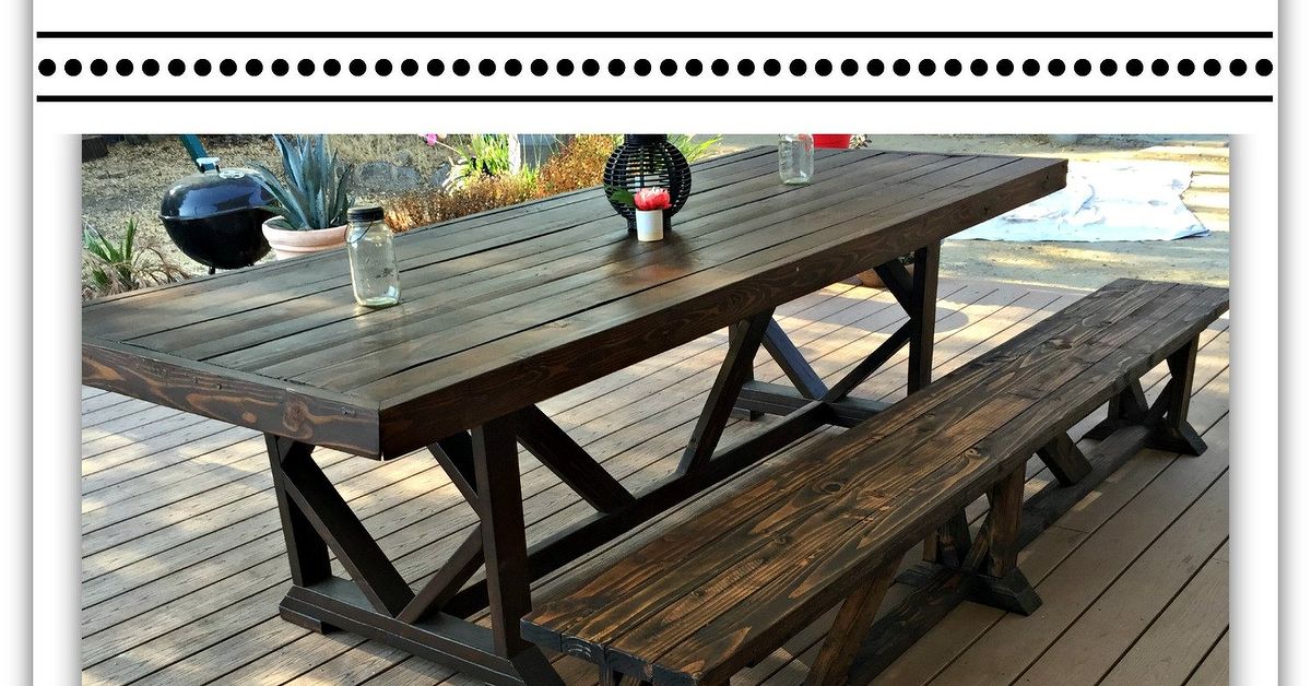 Extra long outdoor bench