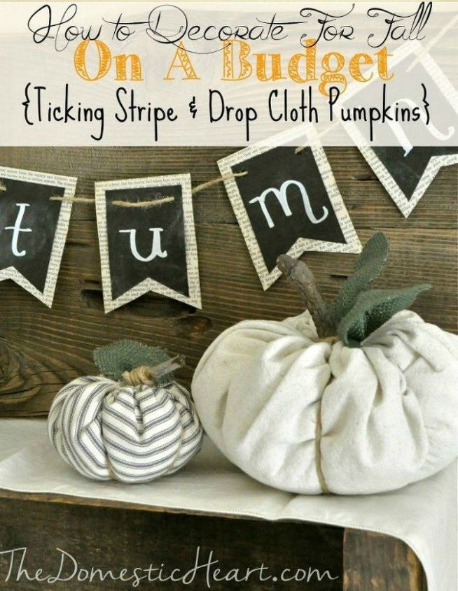 s 23 astounding ways to make a pumpkin out of anything, Sew some drop cloth