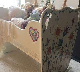 I need ideas on what to do with an old baby cradle. Hometalk