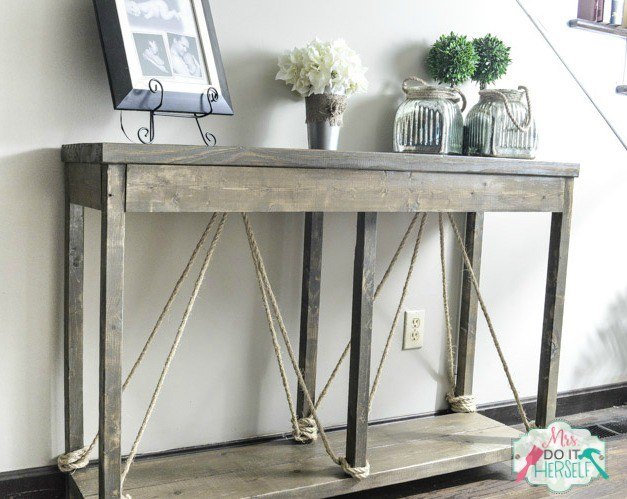 build this entry table for less than 40, home decor, painted furniture, rustic furniture, shabby chic, woodworking projects