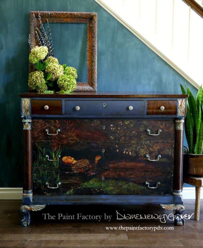 ophelia antique dresser, painted furniture, repurposing upcycling
