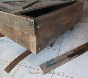 upcycled hand cart coffee table, home decor, painted furniture, pallet, repurposing upcycling, woodworking projects