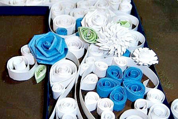 monograma de papel quilling decoracin barata para el hogar