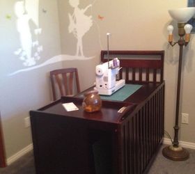 Repurposed Baby Crib Sewing Table Hometalk