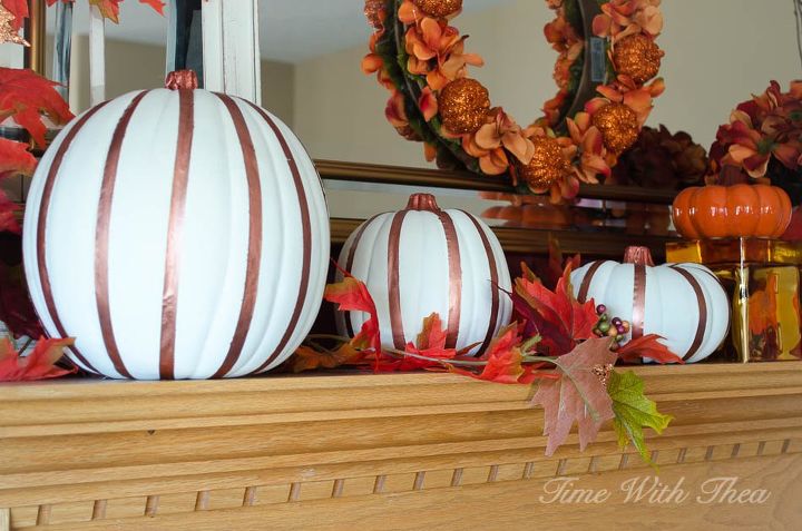 como transformar abboras de plstico em uma linda decorao interior de outono