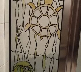 turning plain glass into faux stained glass