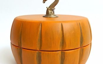 Autumn Pumpkin Trinket Box...from Salad Bowls!