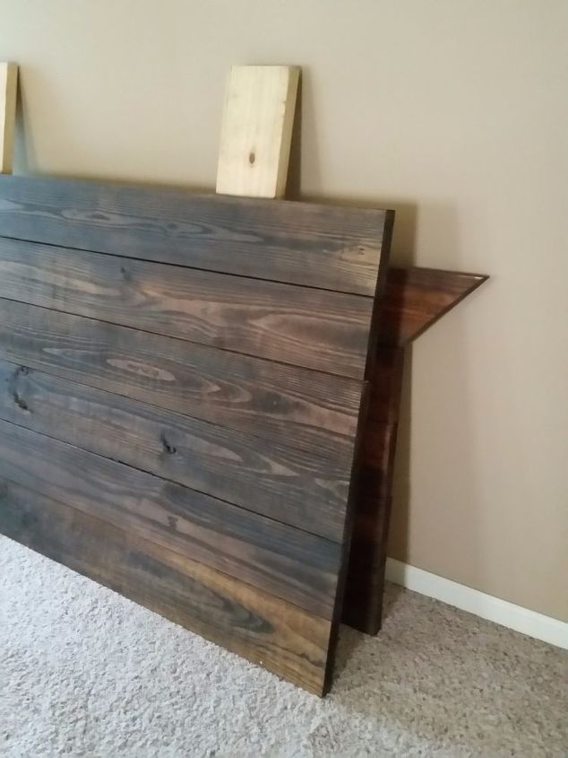 diy platform bed and barnwood finish, bedroom ideas, painting, woodworking projects