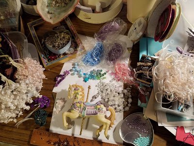 carousel horse suncatcher, crafts, home decor, window treatments, Excuse my mess I m creating here