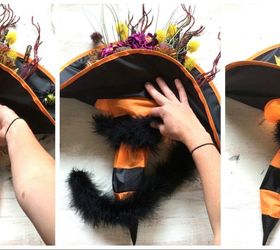 witch s hat door hanger, crafts, doors, halloween decorations