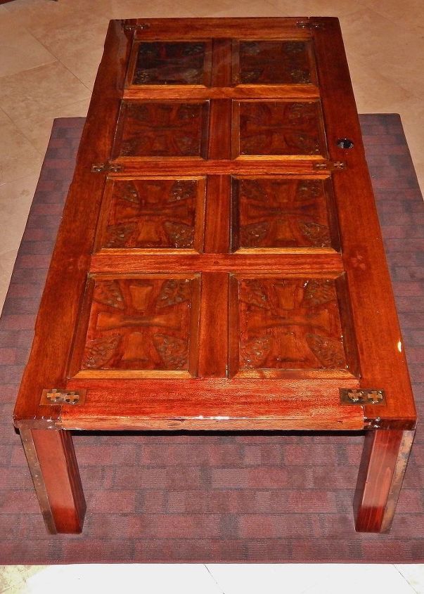mahogany front door to coffee table , doors, painted furniture, woodworking projects