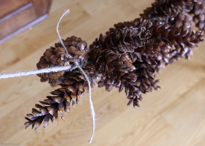 0 guirnalda de conos de pino para la decoracin de otoo y navidad