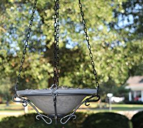 how to repurpose a ceiling fan light fixture into a bird feeder, gardening, painting, repurposing upcycling