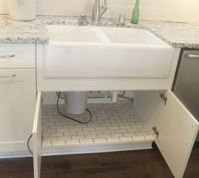 how to tile under the sink, bathroom ideas, how to, plumbing