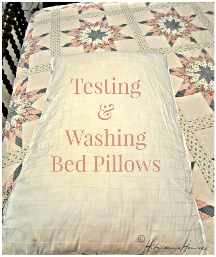probando y lavando las almohadas de la cama