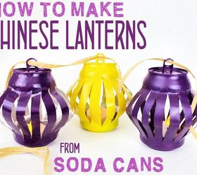 chinese lanterns from soda cans, crafts, outdoor living, repurposing upcycling