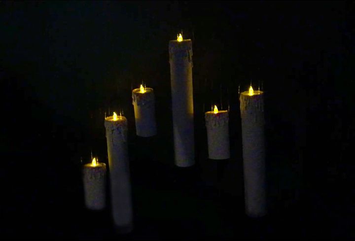 velas flotantes de halloween inspiradas en harry potter
