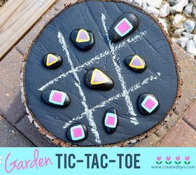 garden tic tac toe board, chalkboard paint, crafts, outdoor living, pallet