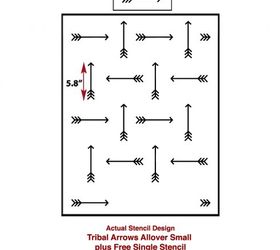 SMALL Tribal Wall Pattern Design DIY Decor Tribal Arrows Allover Stencil