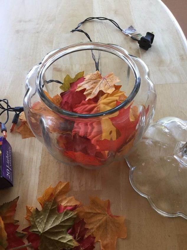 decorao de outono fcil com um pote de abbora de vidro