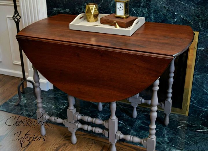 updating a gateleg table with ofmp, painted furniture