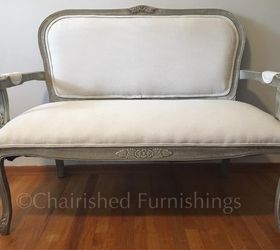 rustic restyled settee, how to, painted furniture, reupholster