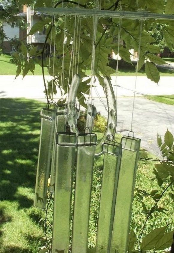 s don t throw out your boring glassware before you see these 11 ideas, Upcycle it into a tinkling wind chime