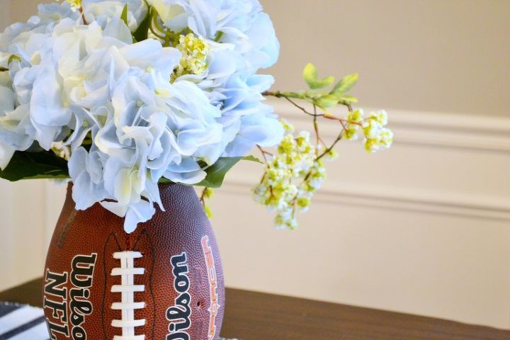 diy football vase, gardening, home decor, seasonal holiday decor