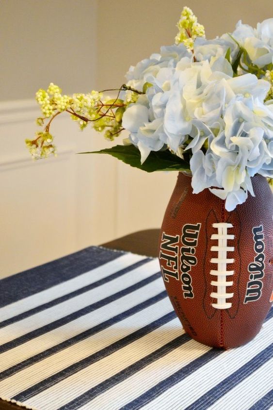 diy football vase, gardening, home decor, seasonal holiday decor