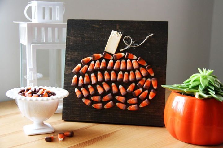 candy corn pumpkin art, crafts