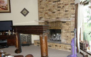 Revamp an Ugly Brick Fireplace No Paint