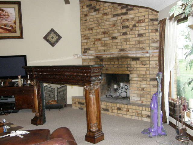 revamp an ugly brick fireplace no paint