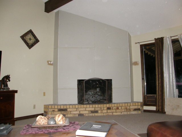 revamp an ugly brick fireplace no paint
