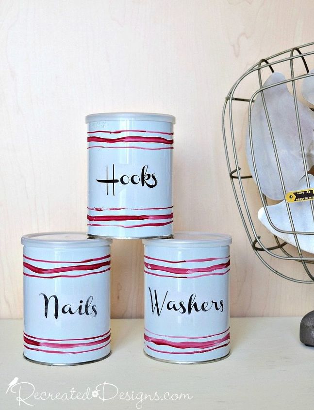 upcycling tin cans into vintage inspired storage, craft rooms, crafts, organizing, painting, repurposing upcycling, storage ideas
