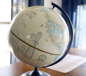 upcycled globe, crafts, how to, painting