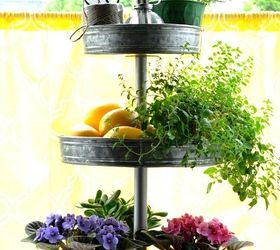s say goodbye to countertop clutter with these 10 stylish stacking ideas, countertops, organizing, Stack metal for the perfect herb garden