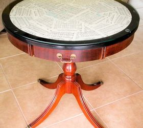 Restore a Mahogany Leather Top Table With Sheet Music