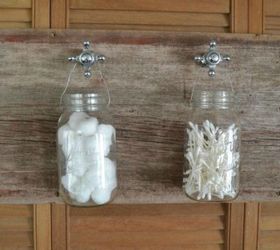 s 11 space saving hacks for your tiny bathroom, bathroom ideas, Make a hanging organizer out of mason jars