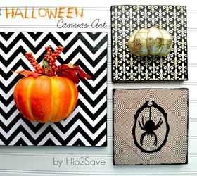 diy halloween thanksgiving canvas art, crafts, halloween decorations, seasonal holiday decor