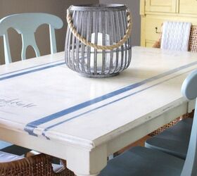 grain sack dining table, dining room ideas, home decor, painted furniture, rustic furniture