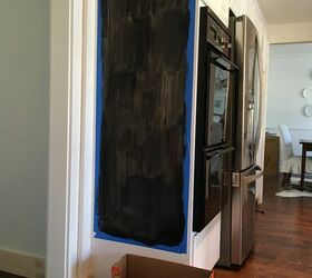 kitchen update the quickest diy chalkboard ever, chalkboard paint, kitchen design, painting, wall decor