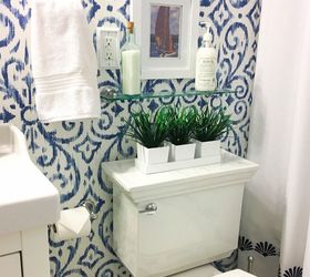 Blue White  Bathroom  Makeover Hometalk