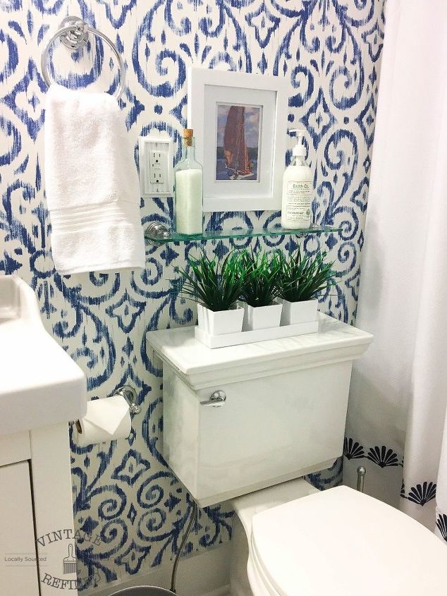 Blue White Bathroom Makeover Hometalk Blue White Bathroom Makeover Hometalk