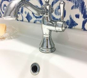 blue white bathroom makeover, bathroom ideas, home decor, home improvement
