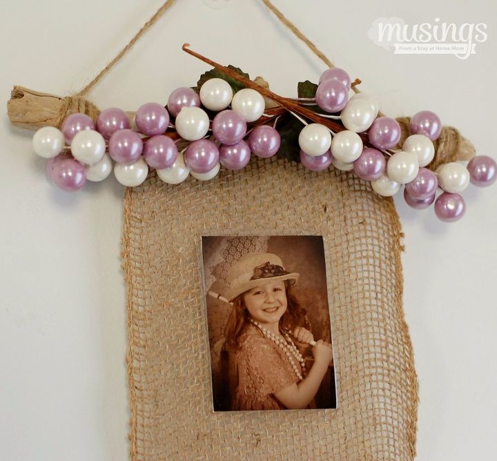 new way to use drift wood and burlap , crafts, wall decor