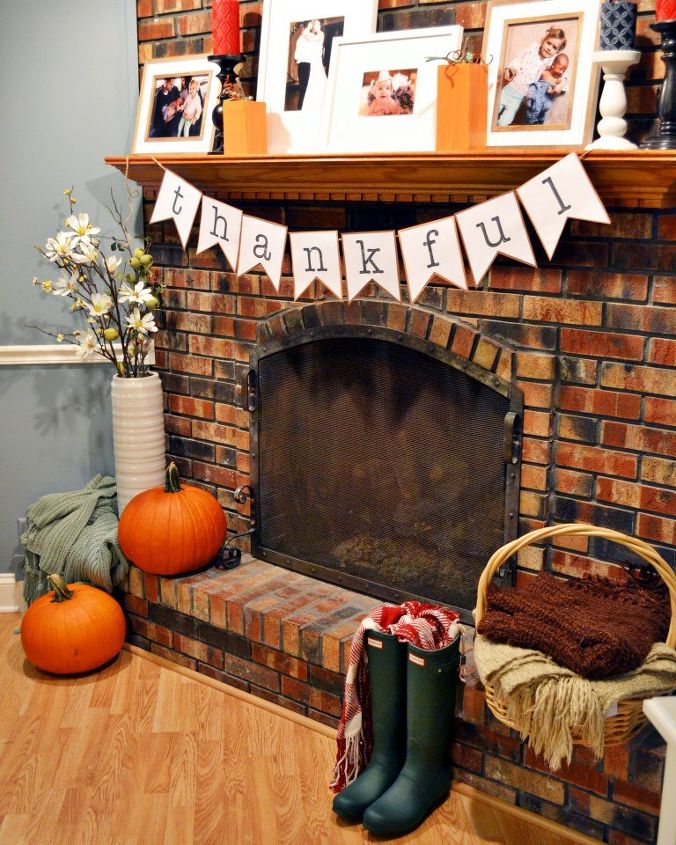 free printable thankful banner, crafts, home decor, seasonal holiday decor
