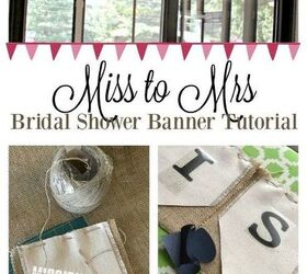 diy miss to mrs banner for bridal shower decoration, crafts, how to