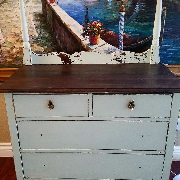 chippy goodness petite dresser transformation, painted furniture