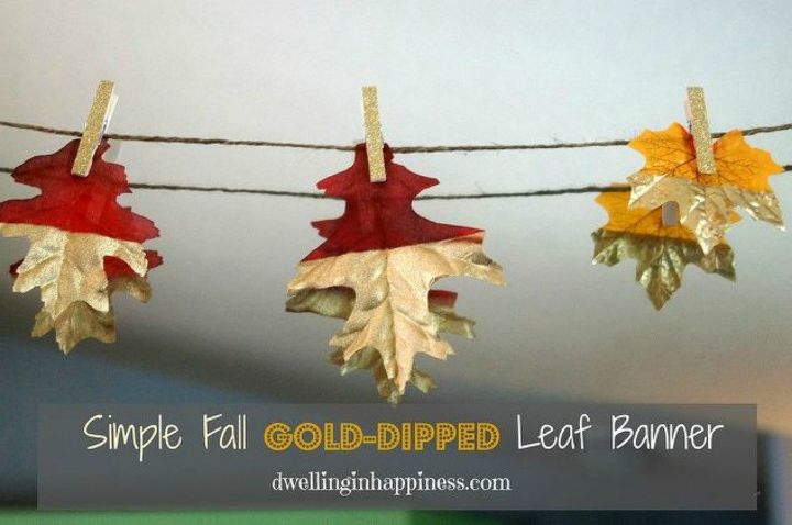 por que todo mundo est animado para varrer as folhas neste outono, Banner de folhas douradas de outono simples